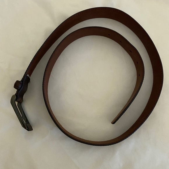 Unbranded Dark Brown Leather Dress Belt - Picture 2 of 3